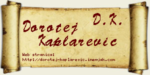 Dorotej Kaplarević vizit kartica